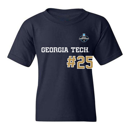 Georgia Tech - NCAA Baseball : Vahn Lackey - NCAA® Replica Shersey Youth T-Shirt-0