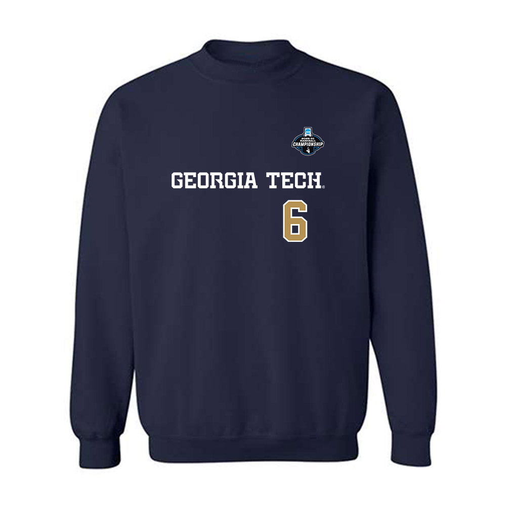 Georgia Tech - NCAA Baseball : Caleb Daniel - NCAA® Replica Shersey Crewneck Sweatshirt-0