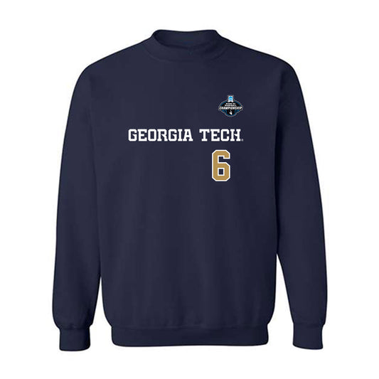 Georgia Tech - NCAA Baseball : Caleb Daniel - NCAA® Replica Shersey Crewneck Sweatshirt-0