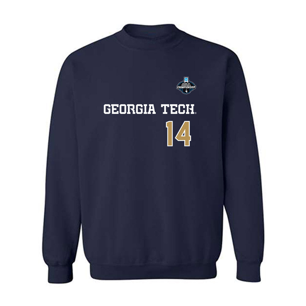 Georgia Tech - NCAA Baseball : Cade Brown - NCAA® Replica Shersey Crewneck Sweatshirt-0
