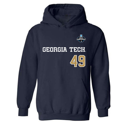 Georgia Tech - NCAA Baseball : Kayden Campbell - NCAA® Replica Shersey Hooded Sweatshirt-0
