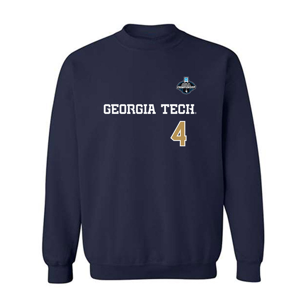 Georgia Tech - NCAA Baseball : Alex Hernandez - NCAA® Replica Shersey Crewneck Sweatshirt-0