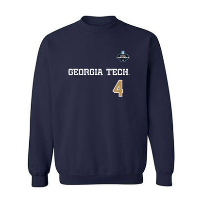 Georgia Tech - NCAA Baseball : Alex Hernandez - NCAA® Replica Shersey Crewneck Sweatshirt-0