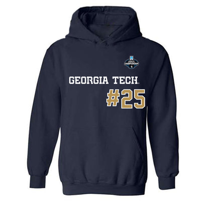 Georgia Tech - NCAA Baseball : Vahn Lackey - NCAA® Replica Shersey Hooded Sweatshirt-0