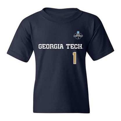 Georgia Tech - NCAA Baseball : Parker Brosius - NCAA® Replica Shersey Youth T-Shirt-0