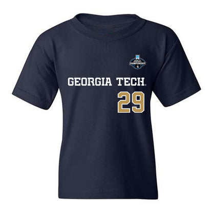 Georgia Tech - NCAA Baseball : Mason Patel - NCAA® Replica Shersey Youth T-Shirt-0