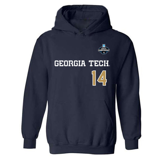 Georgia Tech - NCAA Baseball : Cade Brown - NCAA® Replica Shersey Hooded Sweatshirt-0