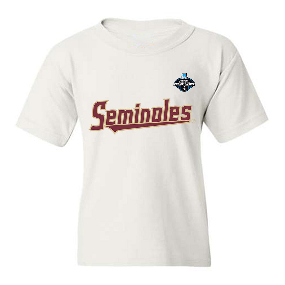 FSU - NCAA Baseball : Wes Mendes - NCAA® Tournament Replica Shersey Youth T-Shirt-0