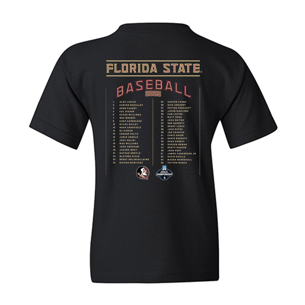 FSU - NCAA Baseball : - Roster Youth T-Shirt-1