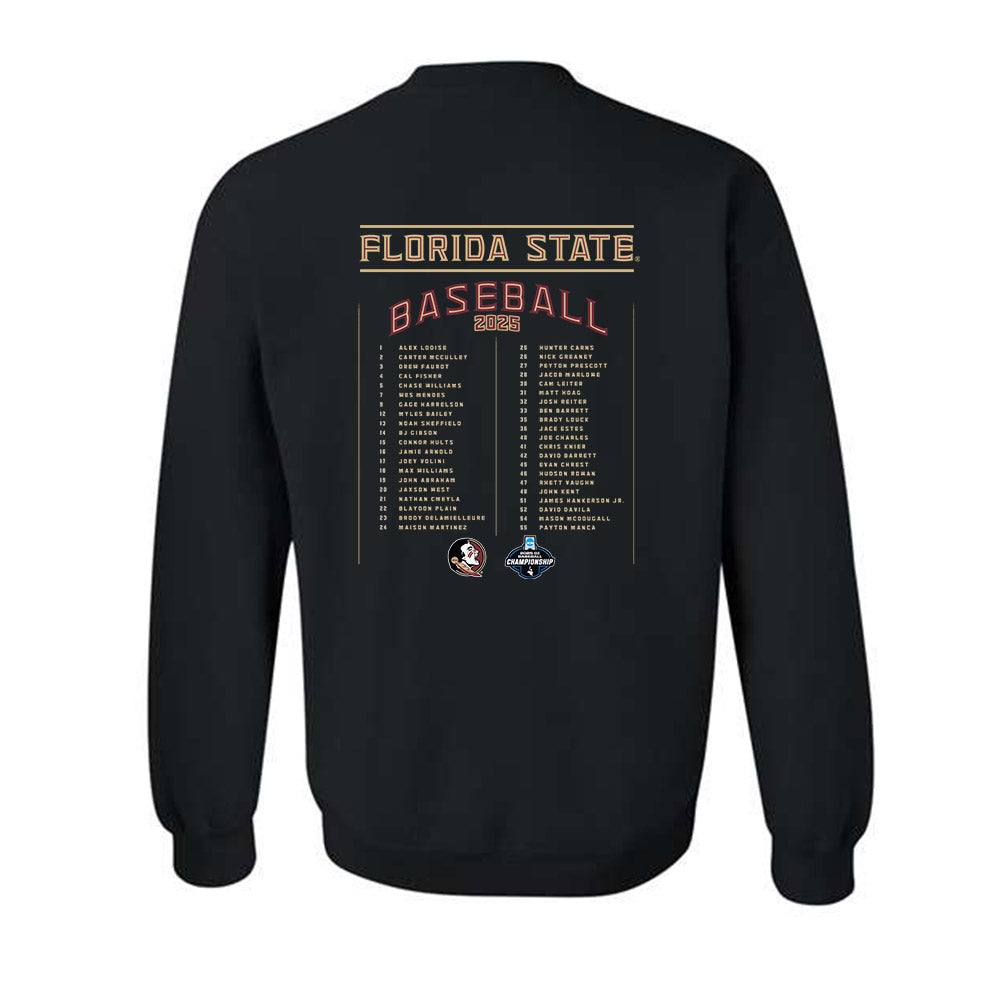 FSU - NCAA Baseball : - Roster Crewneck Sweatshirt-1