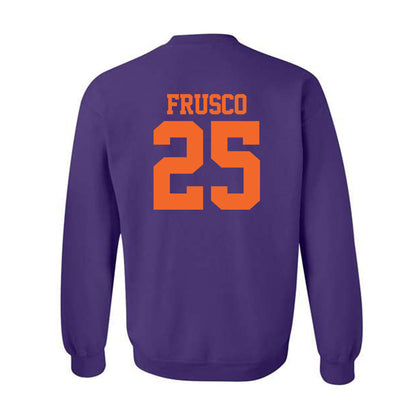 Clemson - NCAA Baseball : Nicholas Frusco - Purple NCAA® Shersey Crewneck Sweatshirt-1