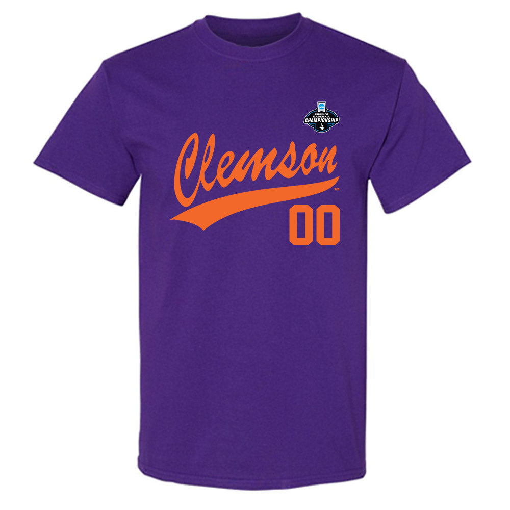 Clemson - NCAA Baseball : Ethan Trivison - Purple NCAA® Shersey T-Shirt-0