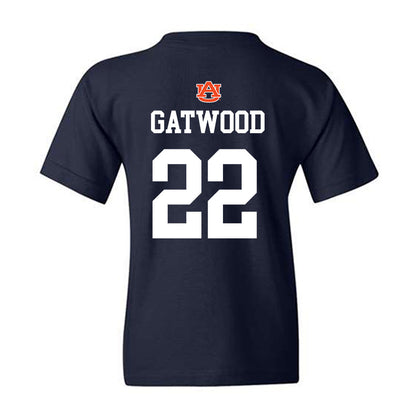 Auburn - NCAA Baseball : Connor Gatwood - NCAA® Replica Shersey Youth T-Shirt-1