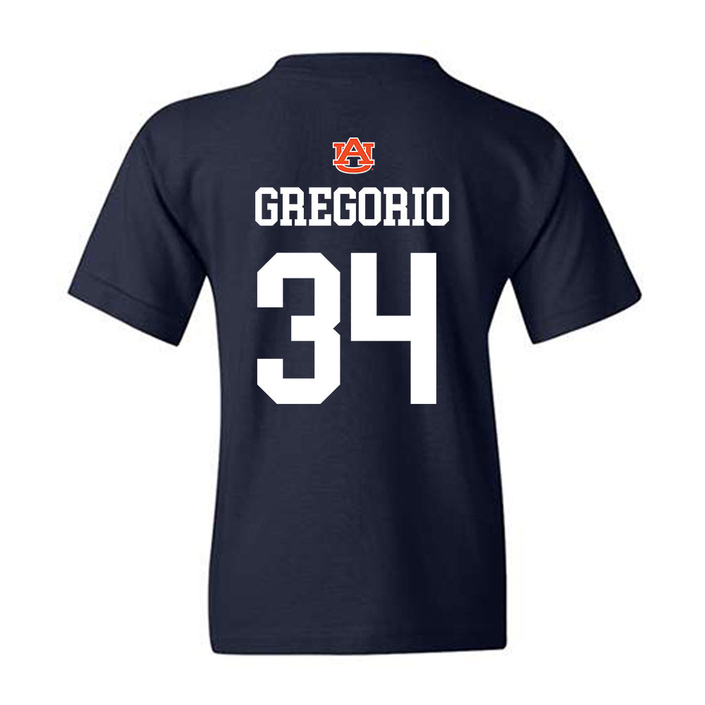 Auburn - NCAA Baseball : Logan Gregorio - NCAA® Replica Shersey Youth T-Shirt-1