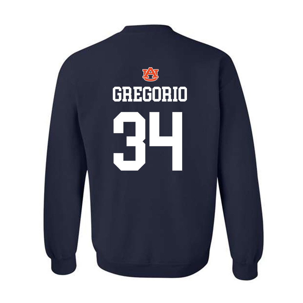 Auburn - NCAA Baseball : Logan Gregorio - NCAA® Replica Shersey Crewneck Sweatshirt-1