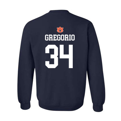 Auburn - NCAA Baseball : Logan Gregorio - NCAA® Replica Shersey Crewneck Sweatshirt-1