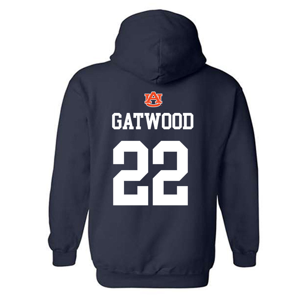 Auburn - NCAA Baseball : Connor Gatwood - NCAA® Replica Shersey Hooded Sweatshirt-1