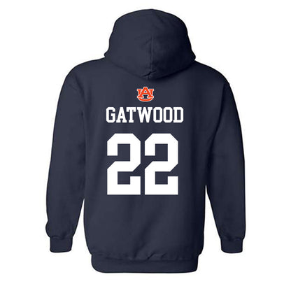 Auburn - NCAA Baseball : Connor Gatwood - NCAA® Replica Shersey Hooded Sweatshirt-1