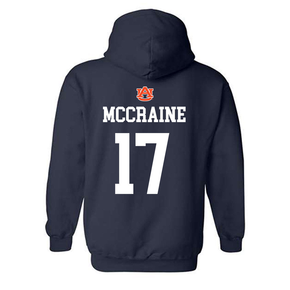 Auburn - NCAA Baseball : Mason McCraine - NCAA® Replica Shersey Hooded Sweatshirt-1