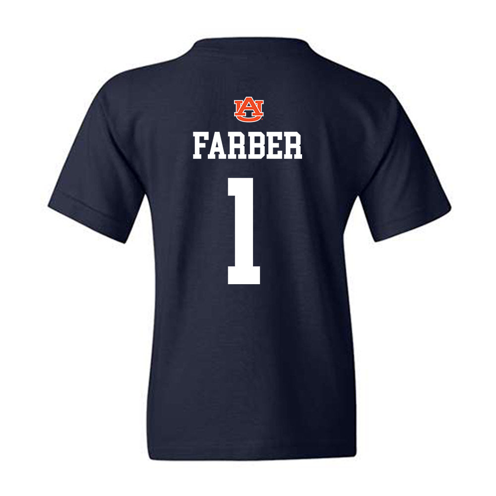 Auburn - NCAA Baseball : Ryne Farber - NCAA® Replica Shersey Youth T-Shirt-1