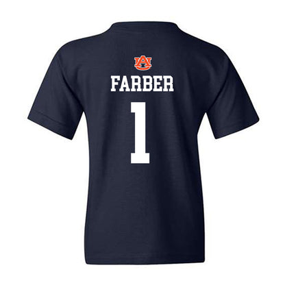 Auburn - NCAA Baseball : Ryne Farber - NCAA® Replica Shersey Youth T-Shirt-1