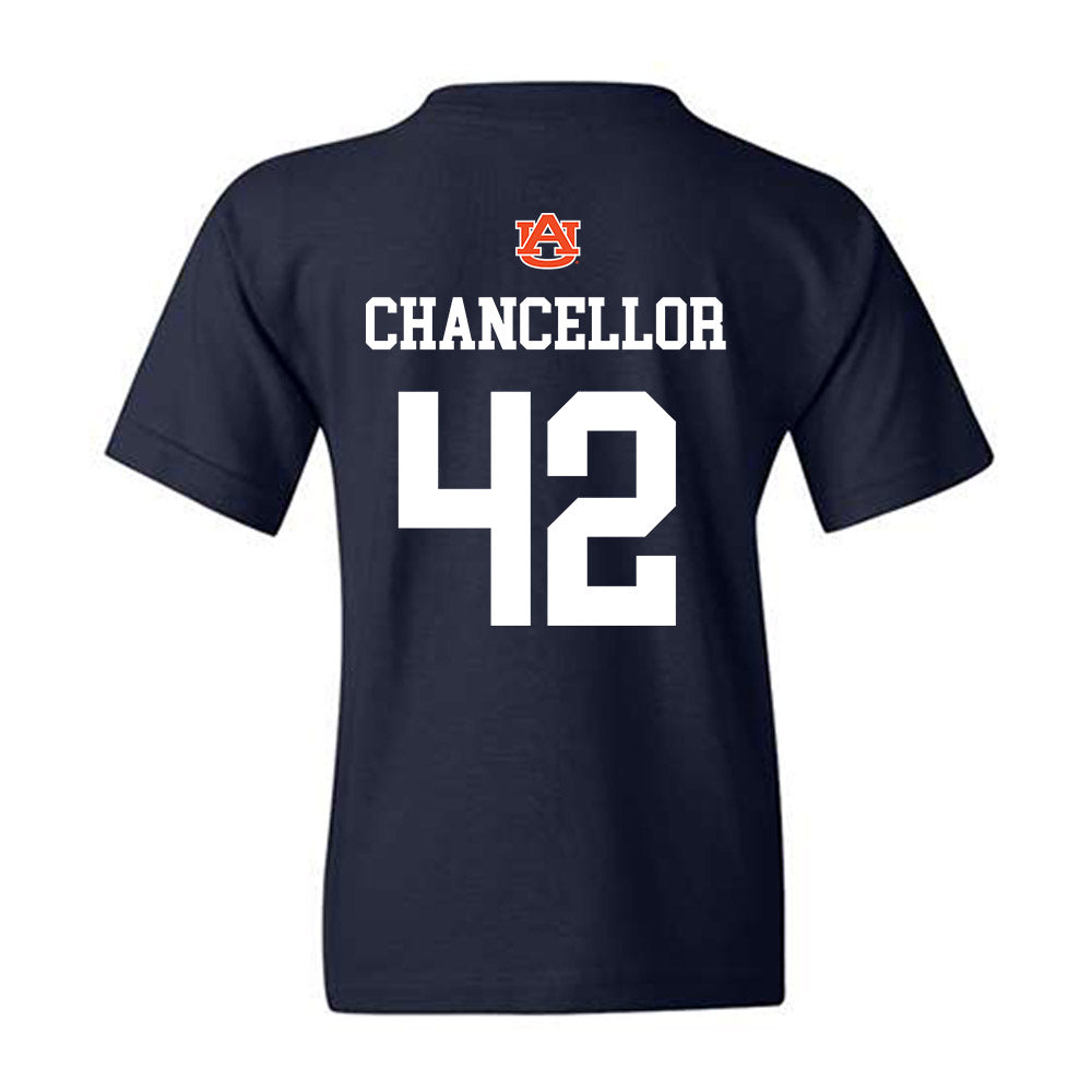 Auburn - NCAA Baseball : Abe Chancellor - NCAA® Replica Shersey Youth T-Shirt-1