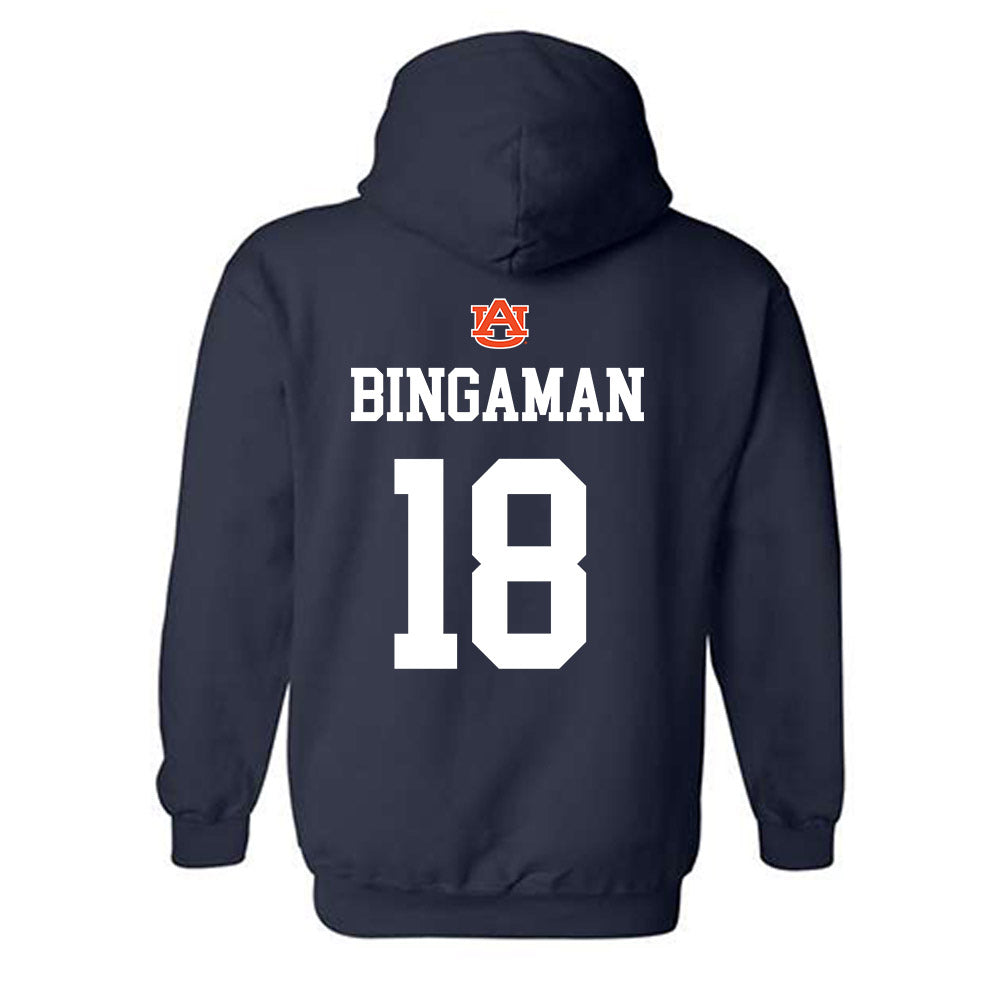 Auburn - NCAA Baseball : Ethin Bingaman - NCAA® Replica Shersey Hooded Sweatshirt-1