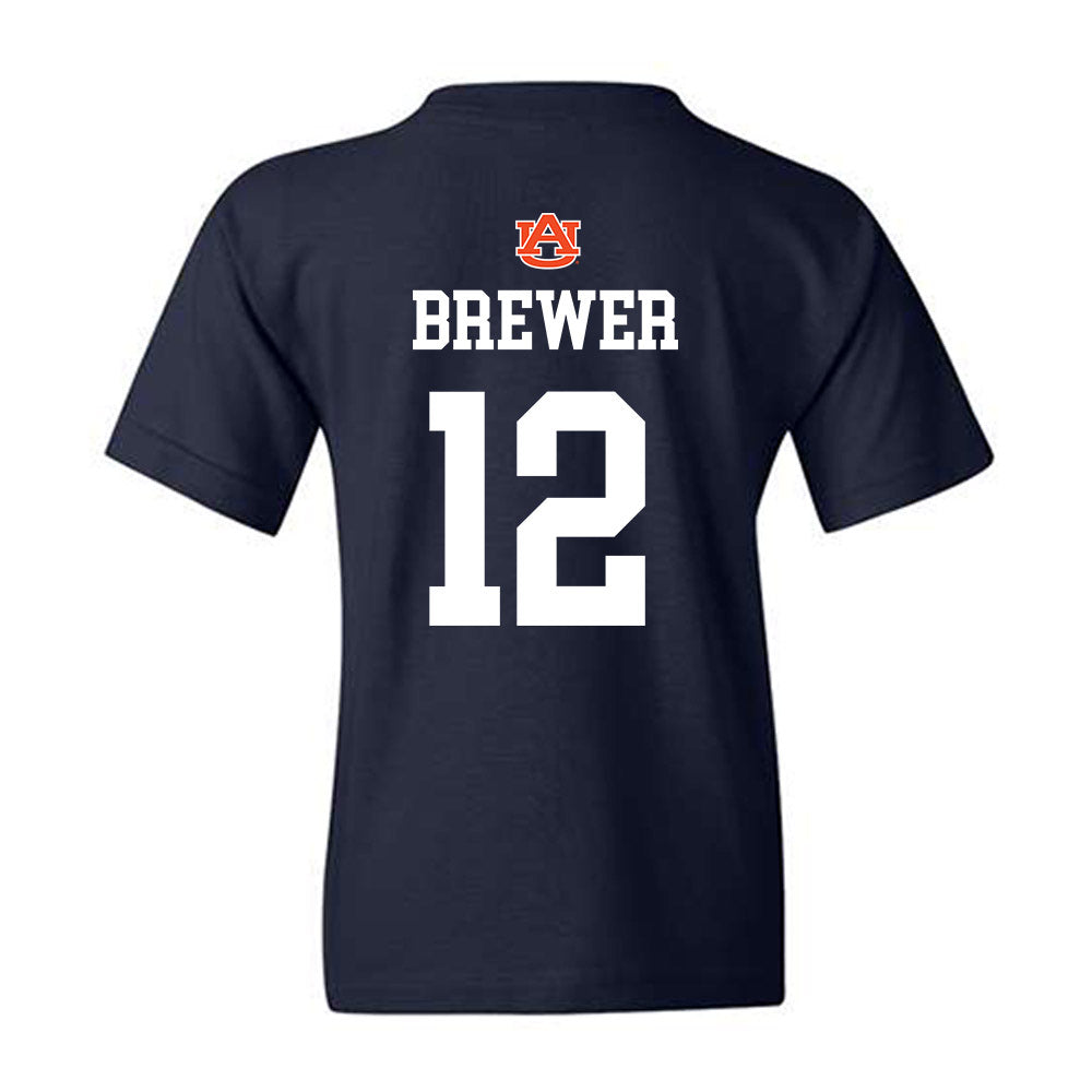 Auburn - NCAA Baseball : Garrett Brewer - NCAA® Replica Shersey Youth T-Shirt-1