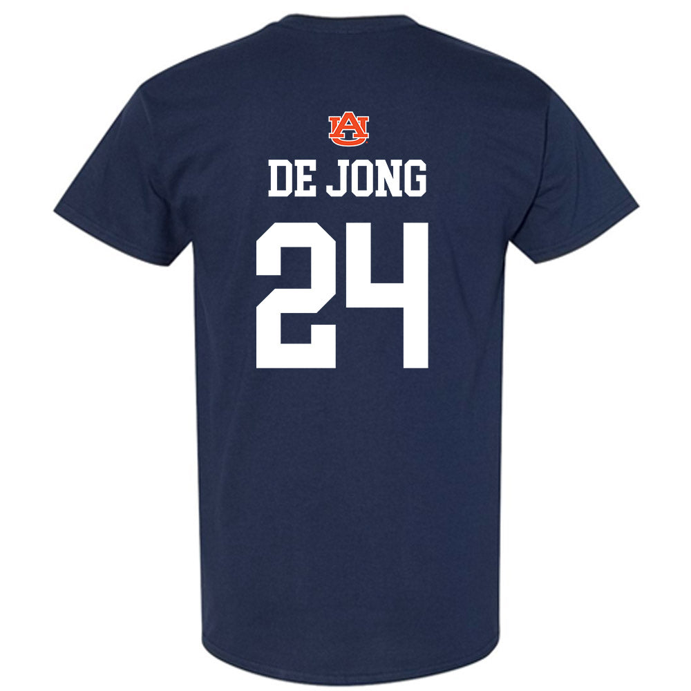 Auburn - NCAA Baseball : Justice de Jong - NCAA® Replica Shersey T-Shirt-1