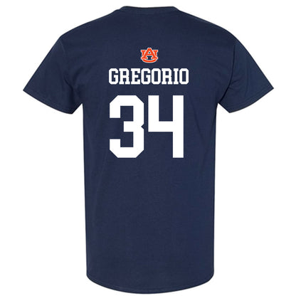 Auburn - NCAA Baseball : Logan Gregorio - NCAA® Replica Shersey T-Shirt-1