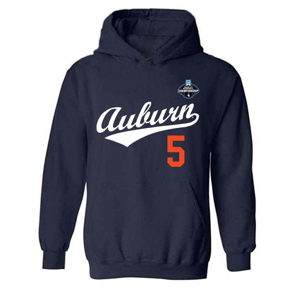 Auburn - NCAA Baseball : Bristol Carter - NCAA® Replica Shersey Hooded Sweatshirt-0