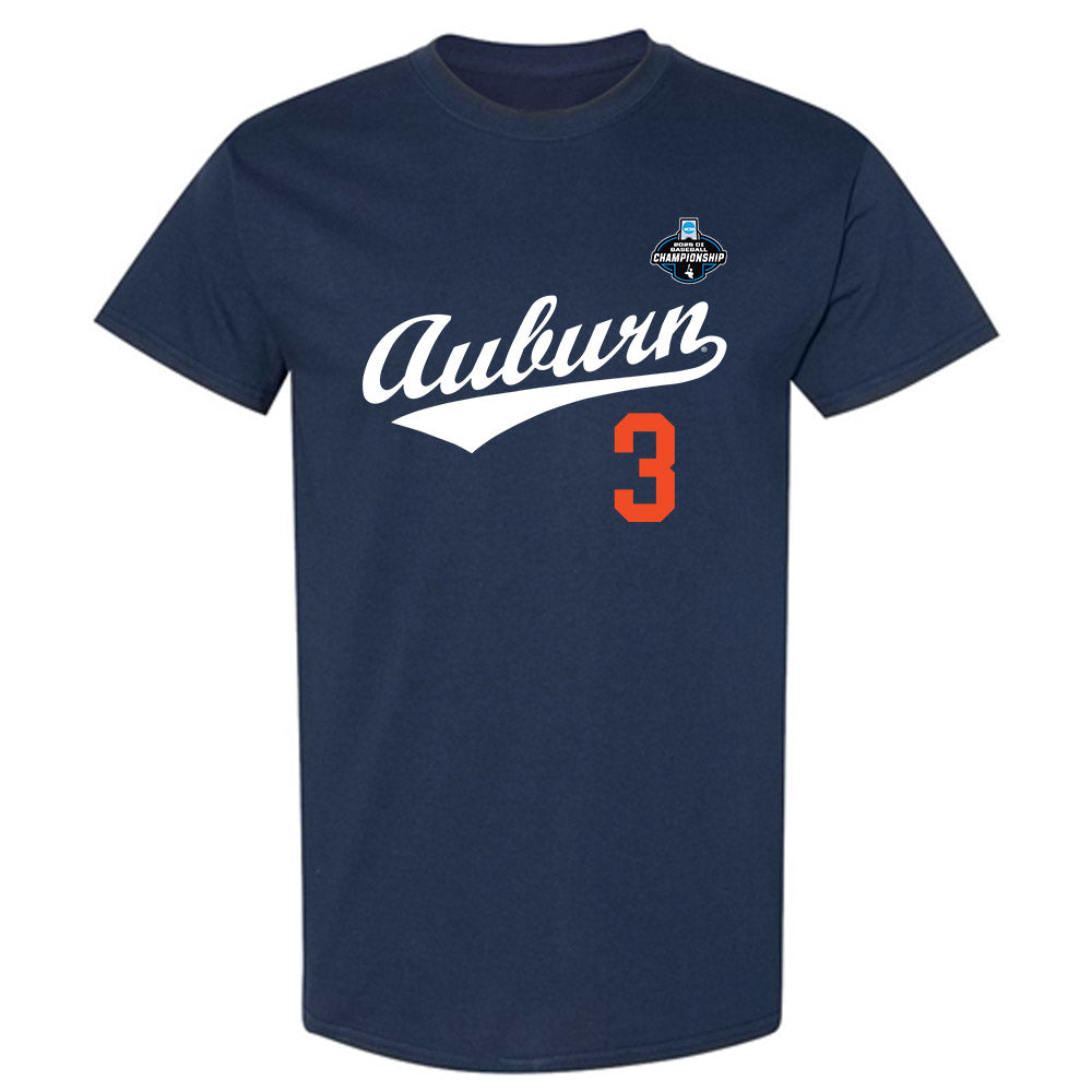 Auburn - NCAA Baseball : Chase Fralick - NCAA® Replica Shersey T-Shirt-0