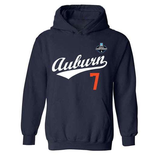 Auburn - NCAA Baseball : Todd Clay - NCAA® Replica Shersey Hooded Sweatshirt-0