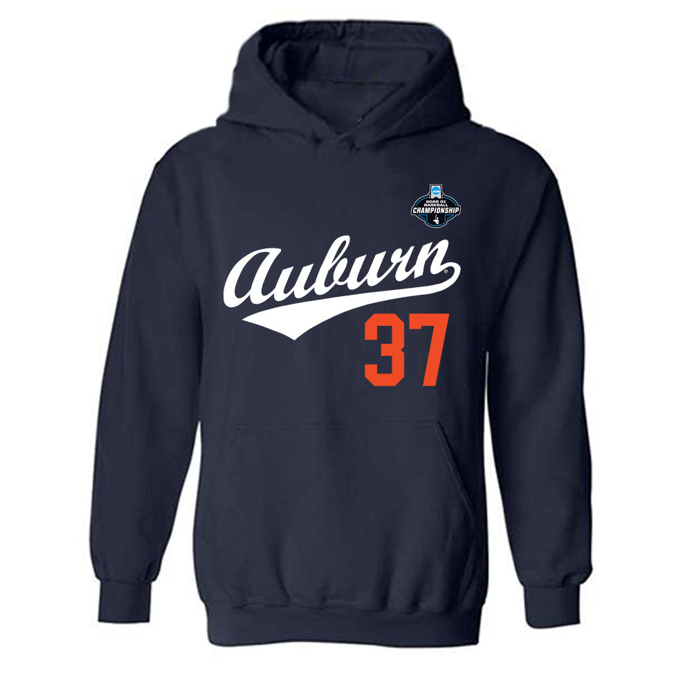 Auburn - NCAA Baseball : Trevor Booton - NCAA® Replica Shersey Hooded Sweatshirt-0