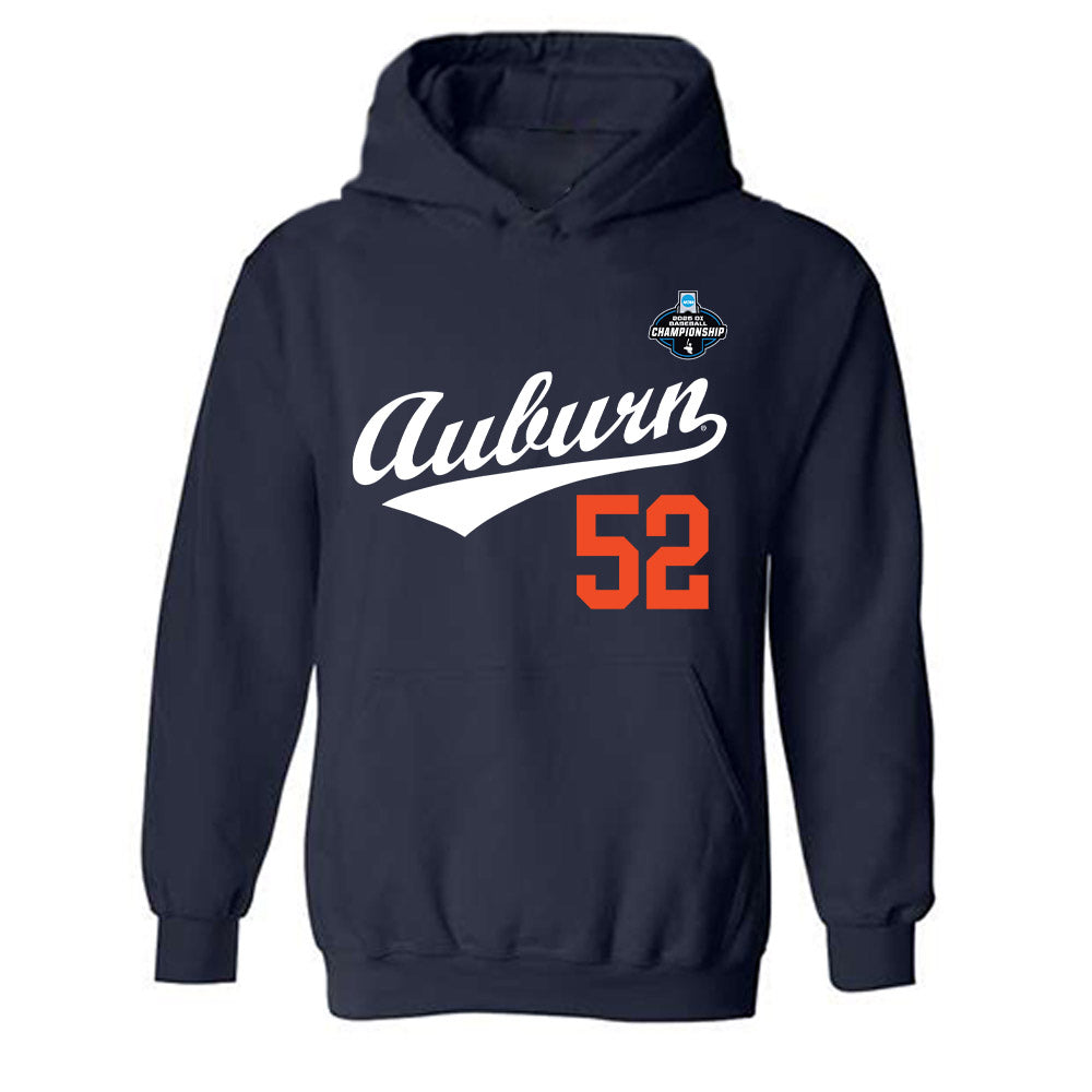 Auburn - NCAA Baseball : Tanner Waldrop - NCAA® Replica Shersey Hooded Sweatshirt-0