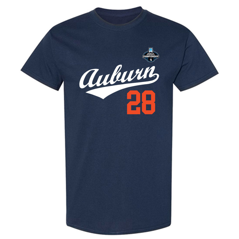 Auburn - NCAA Baseball : Carson Liedel - NCAA® Replica Shersey T-Shirt-0