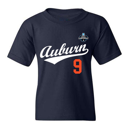 Auburn - NCAA Baseball : Jett Johnston - NCAA® Replica Shersey Youth T-Shirt-0