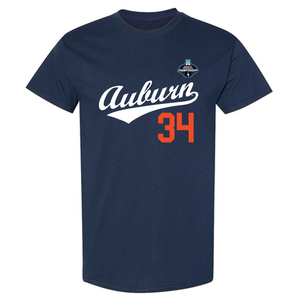 Auburn - NCAA Baseball : Logan Gregorio - NCAA® Replica Shersey T-Shirt-0