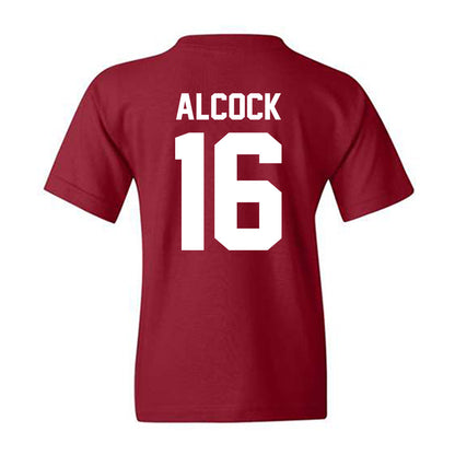 Alabama - NCAA Baseball : Bobby Alcock - NCAA® Replica Shersey Youth T-Shirt-1