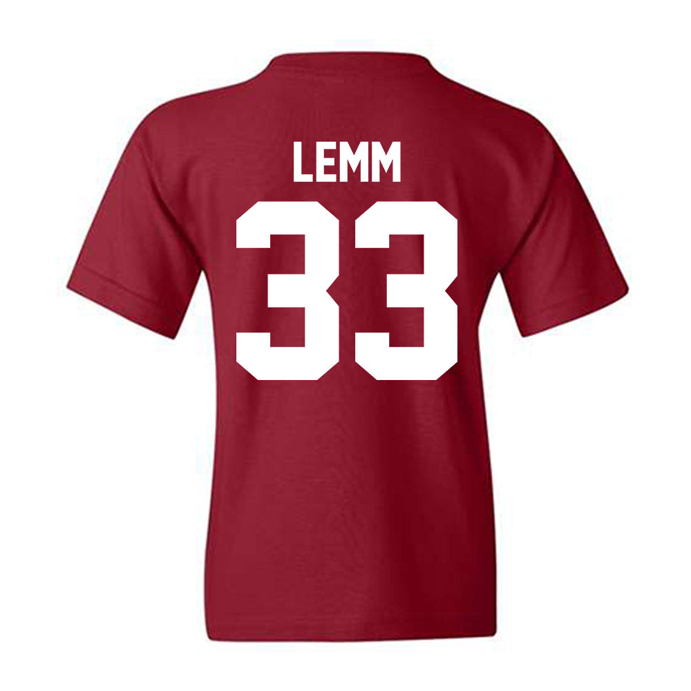 Alabama - NCAA Baseball : John Lemm - NCAA® Replica Shersey Youth T-Shirt-1