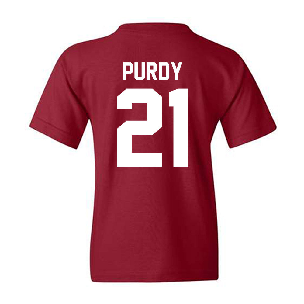 Alabama - NCAA Baseball : Andrew Purdy - NCAA® Replica Shersey Youth T-Shirt-1