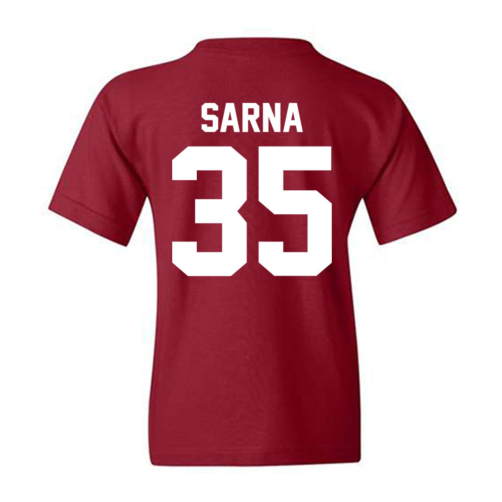 Alabama - NCAA Baseball : Owen Sarna - NCAA® Replica Shersey Youth T-Shirt-1