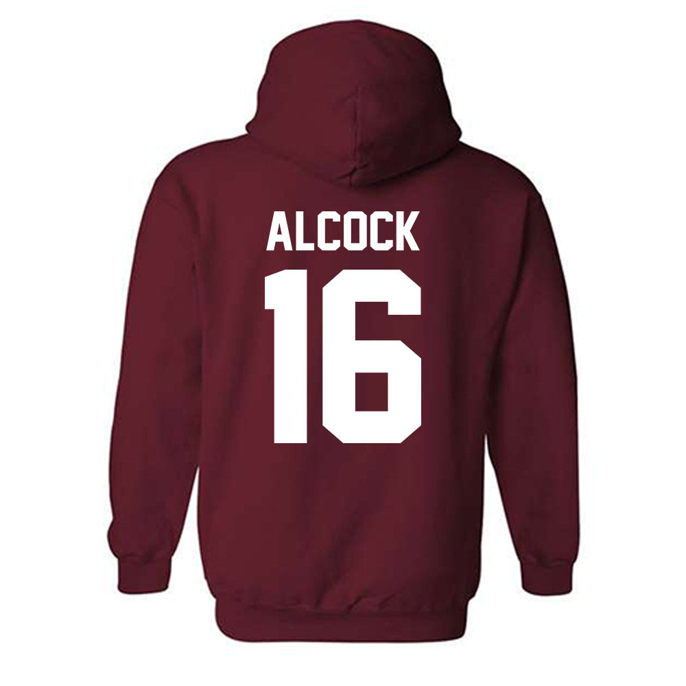 Alabama - NCAA Baseball : Bobby Alcock - NCAA® Replica Shersey Hooded Sweatshirt-1