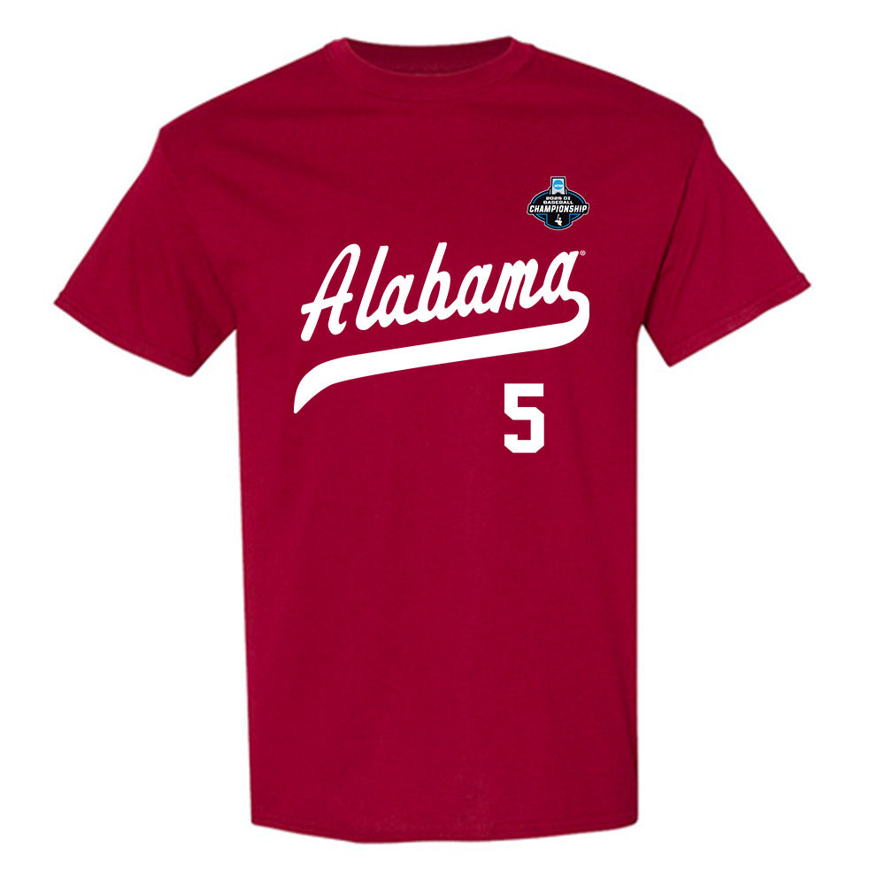 Alabama - NCAA Baseball : Sam Christiansen - NCAA® Replica Shersey T-Shirt-0
