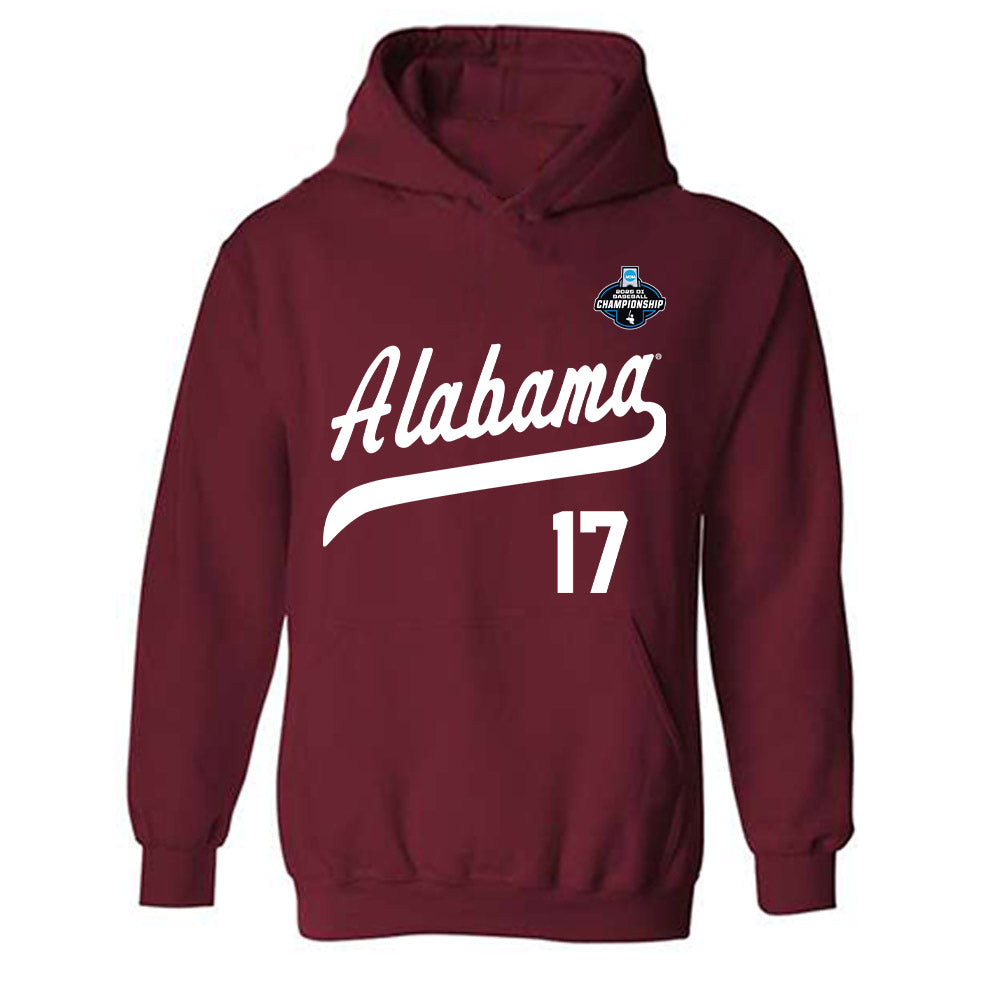 Alabama - NCAA Baseball : Logen Devenport - NCAA® Replica Shersey Hooded Sweatshirt-0