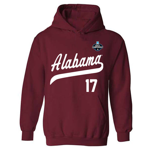 Alabama - NCAA Baseball : Logen Devenport - NCAA® Replica Shersey Hooded Sweatshirt-0