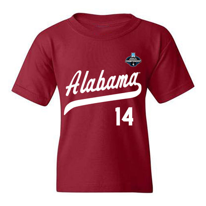 Alabama - NCAA Baseball : Peyton Steele - NCAA® Replica Shersey Youth T-Shirt-0