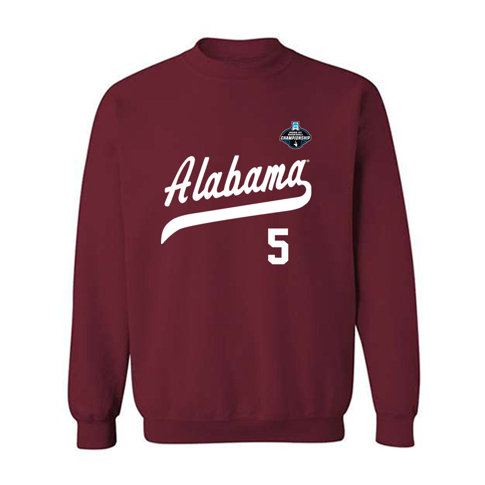 Alabama - NCAA Baseball : Sam Christiansen - NCAA® Replica Shersey Crewneck Sweatshirt-0
