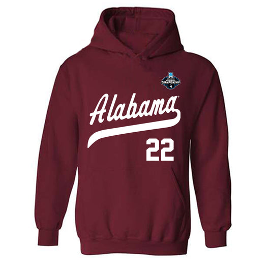 Alabama - NCAA Baseball : Will Rhine - NCAA® Replica Shersey Hooded Sweatshirt-0