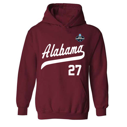 Alabama - NCAA Baseball : Luke Smyers - NCAA® Replica Shersey Hooded Sweatshirt-0